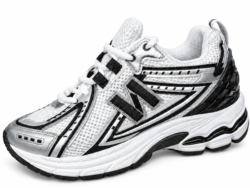 Basket NB-5A — Blanc / Argenté / Noir