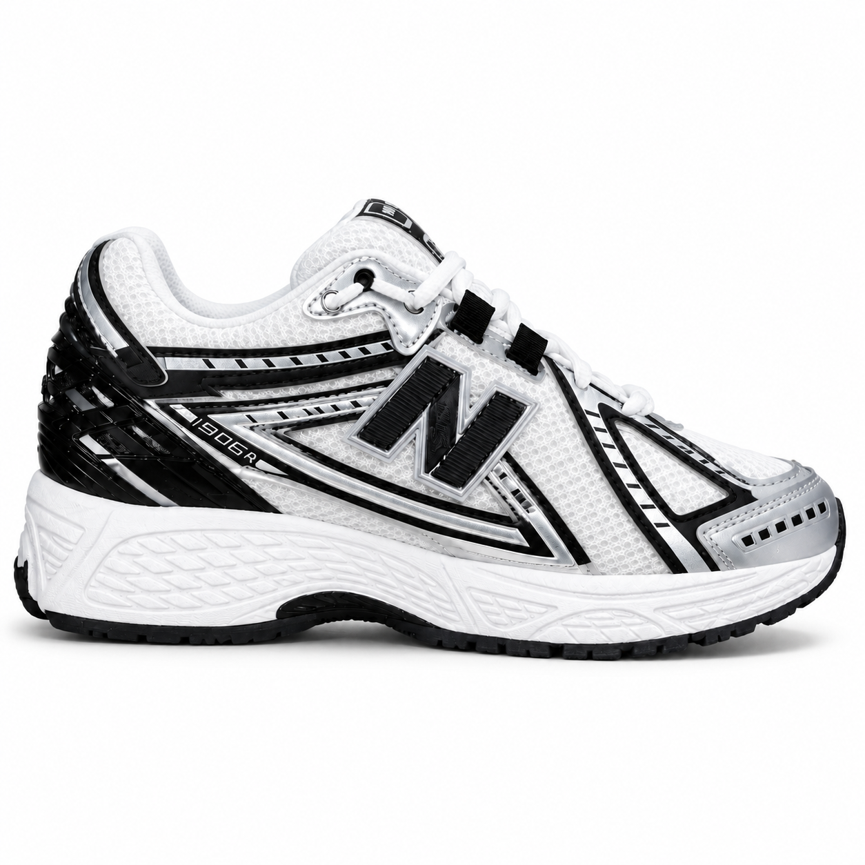 Basket NB-5A — Blanc / Argenté / Noir – Image 2
