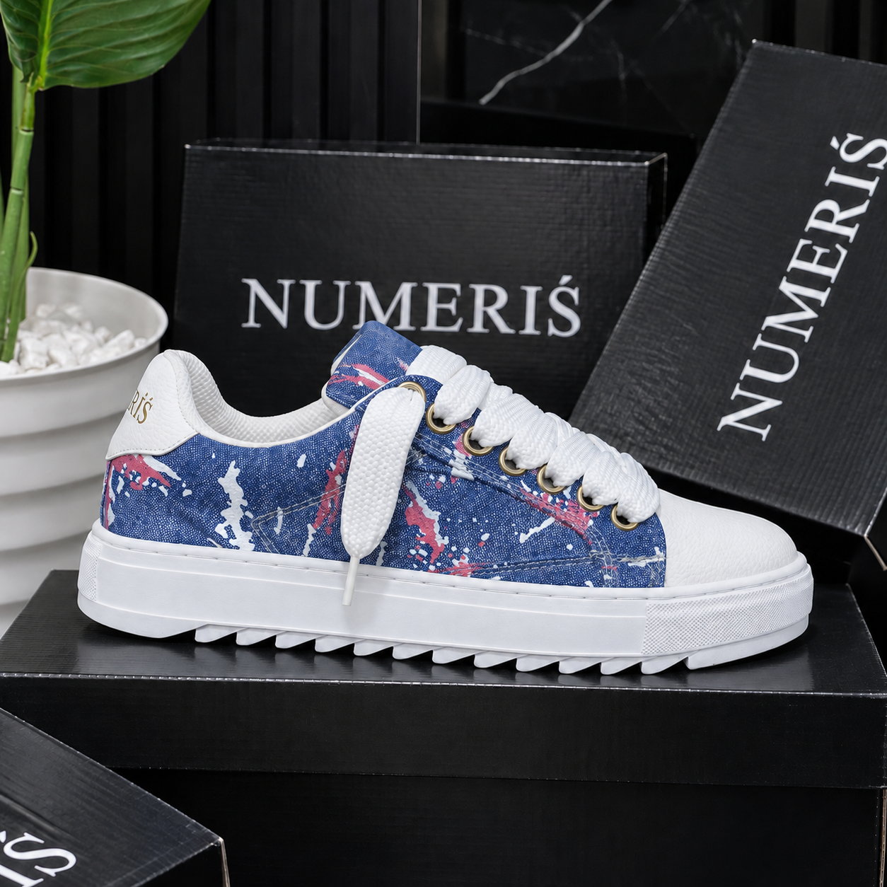 Sneakers NUMERIS — Bleu / Blanc / Rose – Image 2