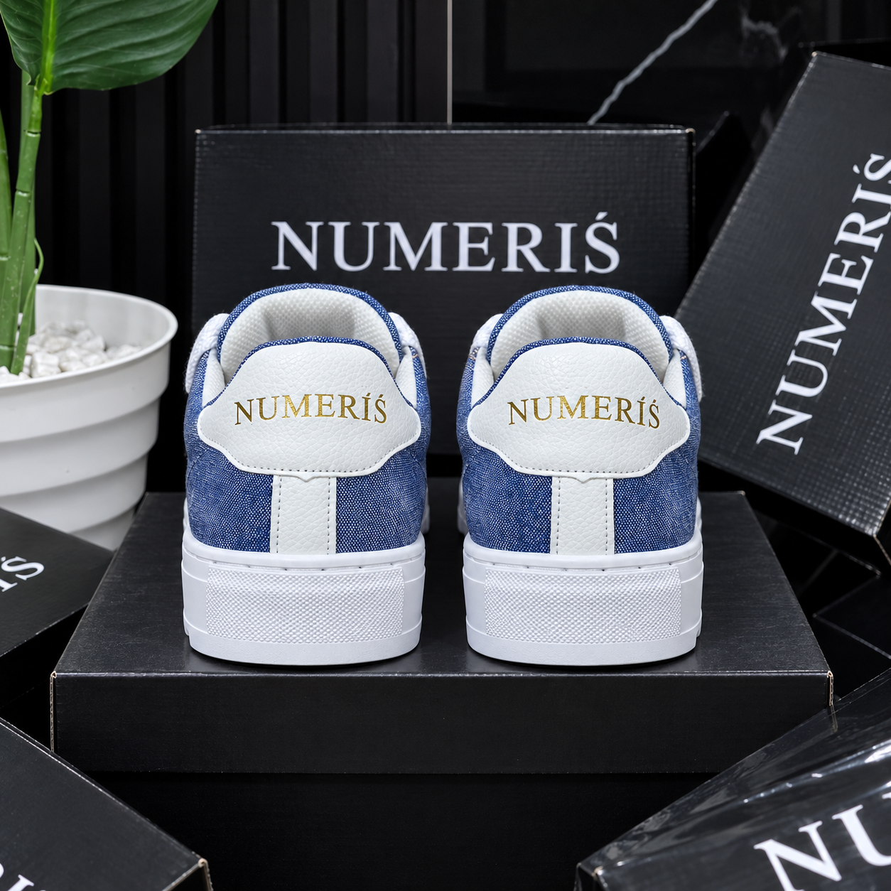 Sneakers NUMERIS — Bleu uni – Image 4
