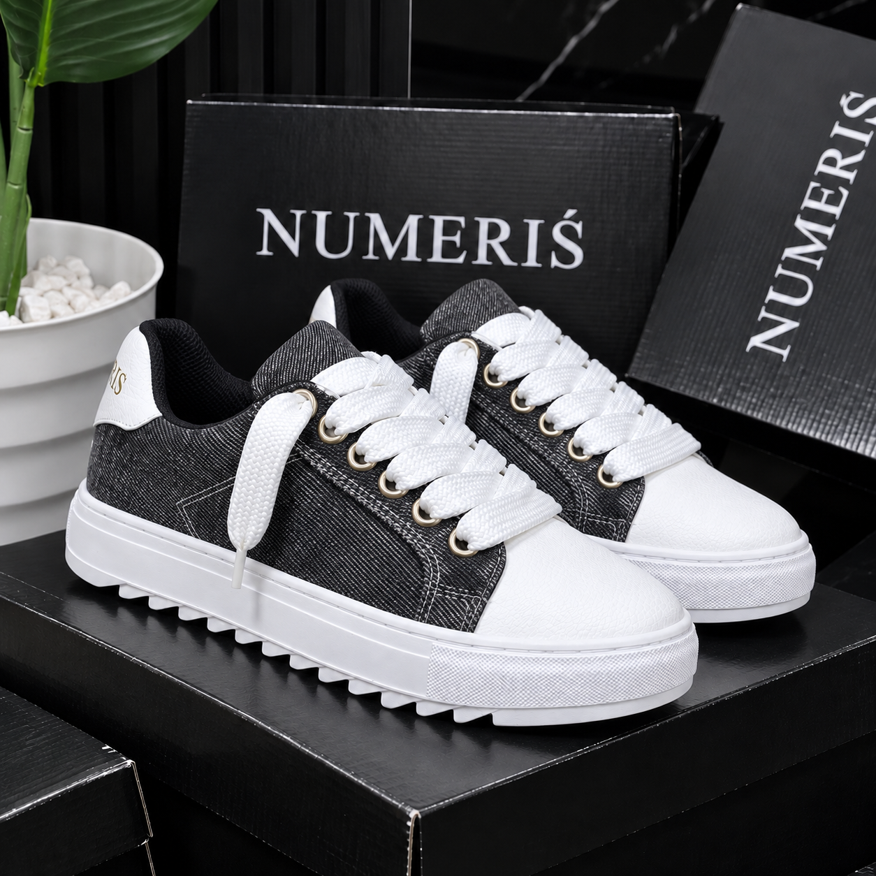 Sneakers NUMERIS — Gris denim