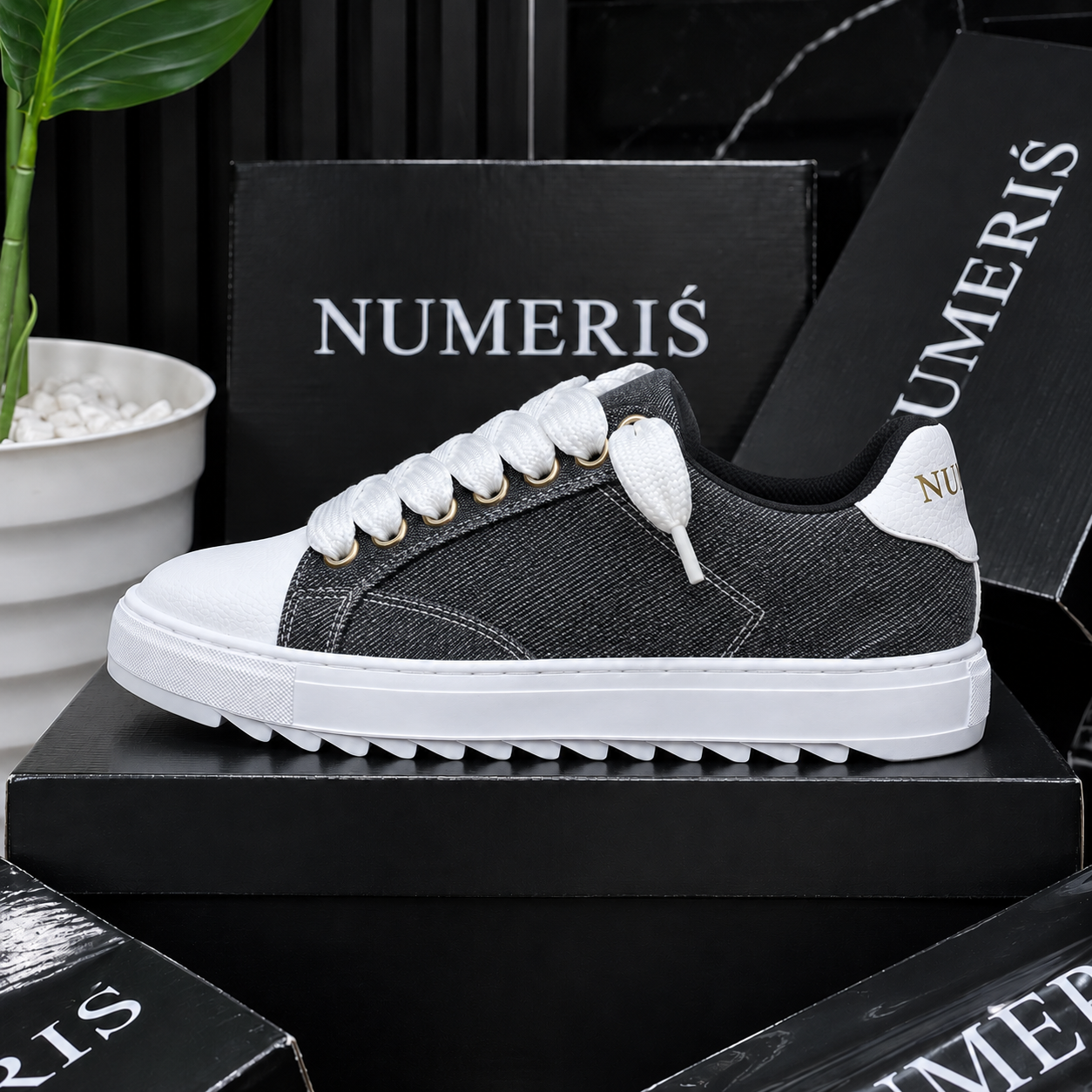Sneakers NUMERIS — Gris denim – Image 3