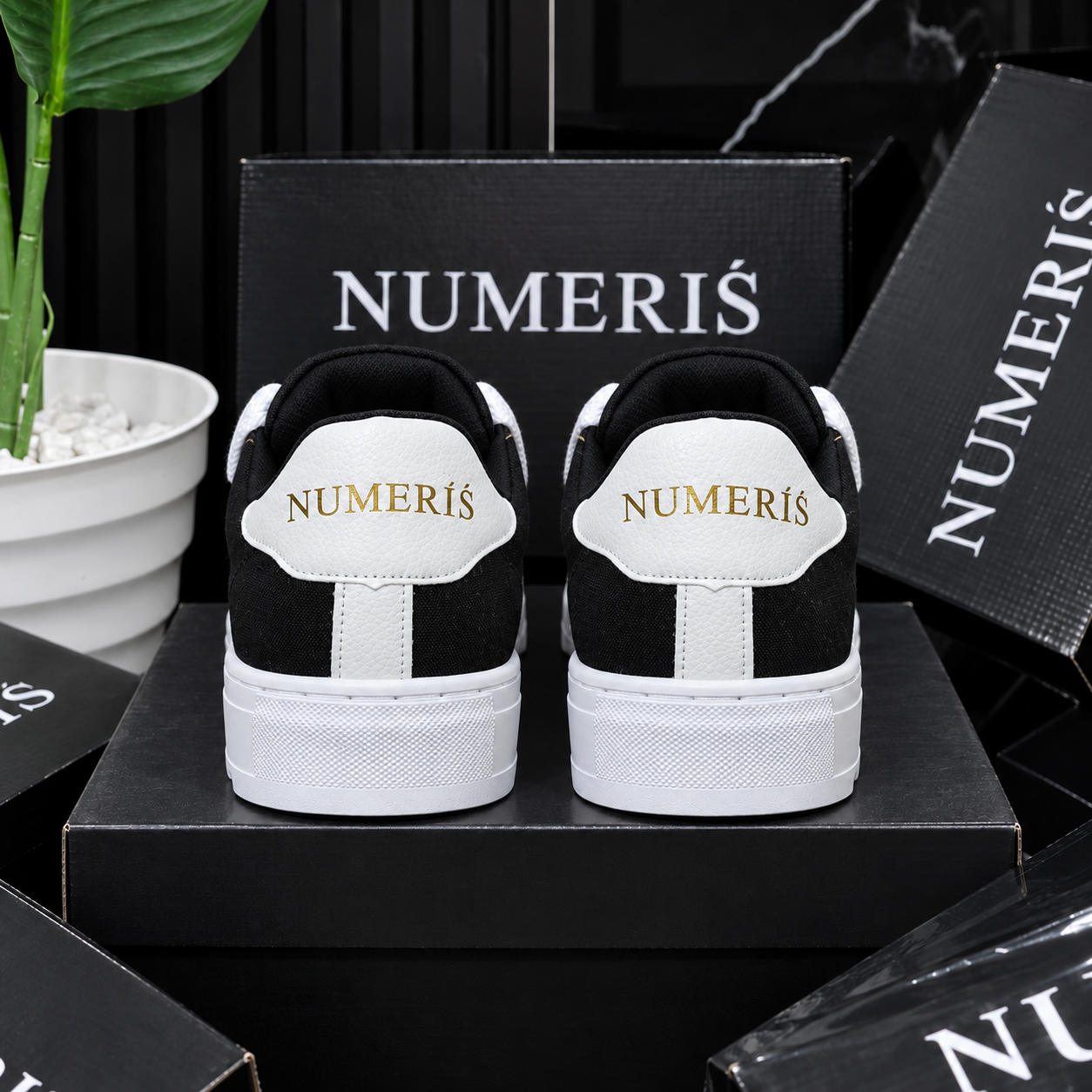 Sneakers NUMERIS — Noir uni – Image 4