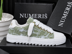 Alternative view of Sneakers NUMERIS — Vert motif blanc